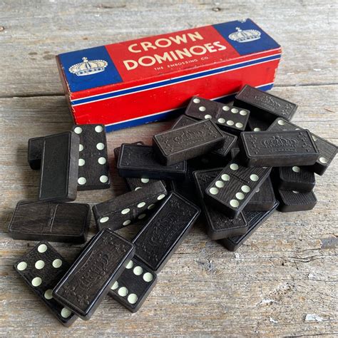 Crown Dominoes Manufactured by the Embossing Company in - Etsy