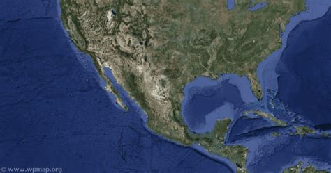 satellite-map-of-mexico - Map Pictures