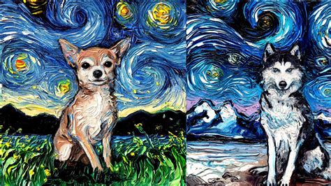 This Artist revamps Vincent van Gogh’s ‘Starry Night’ with [wait for it] dogs | Architectural ...