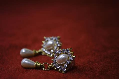 Free picture: earrings, gold, pearl, diamond, luxury, expensive, jewelry