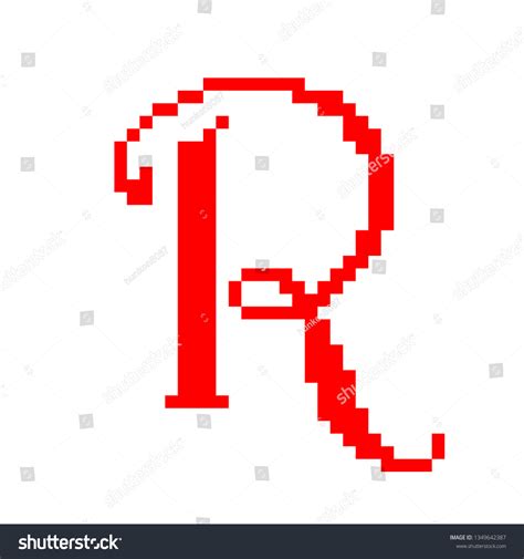 Pixel Art Font R Stock Vector (Royalty Free) 1349642387 | Shutterstock