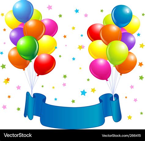 Birthday balloons design Royalty Free Vector Image