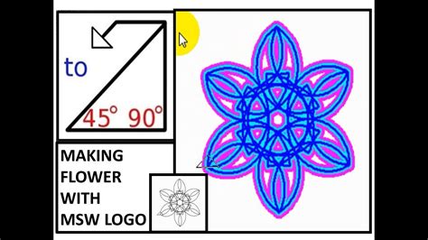 MSW logo tutorial/MSW LOGO Flower commands/Repeat command/Logo commands ...