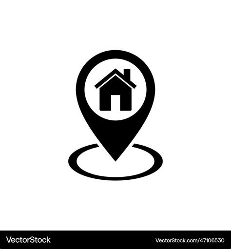 Address icon home location Royalty Free Vector Image