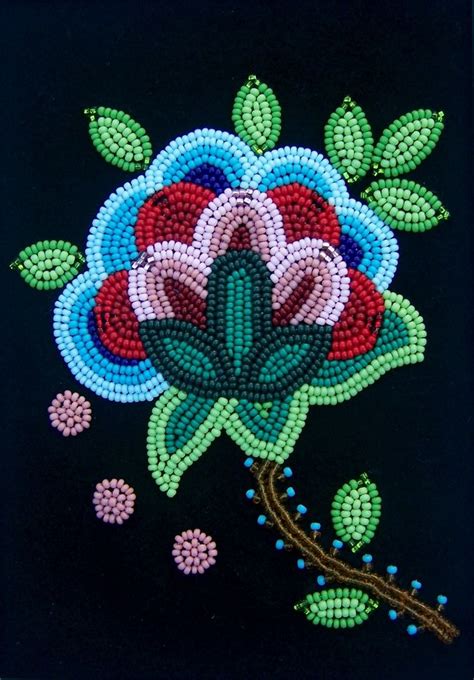 Floral beadwork became a trademark of the Métis, and the elaborate beadwork displayed on this ...