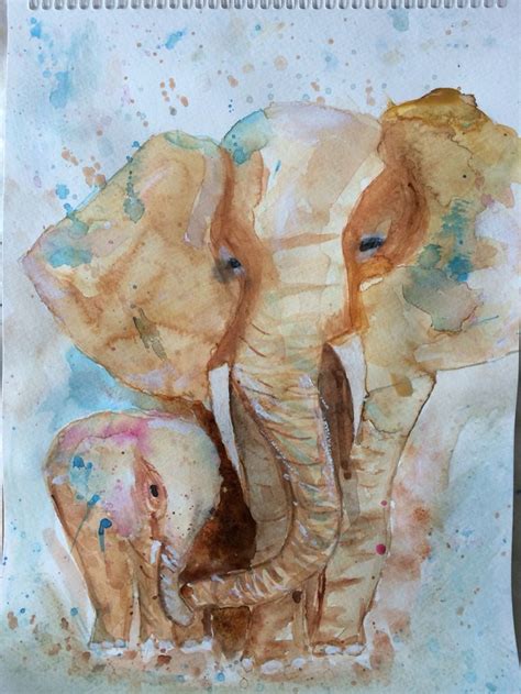 watercolour painting elephants | Painting, Elephant love, Watercolour painting