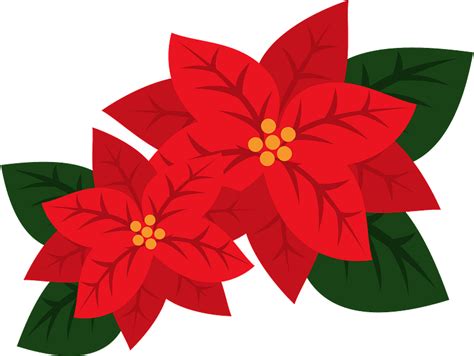 Poinsettia flower clipart. Free download transparent .PNG | Creazilla