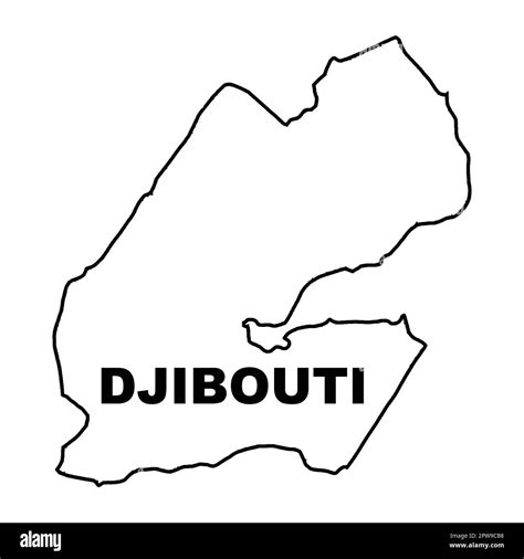 Djibouti Country Outline Map Stock Vector Image & Art - Alamy