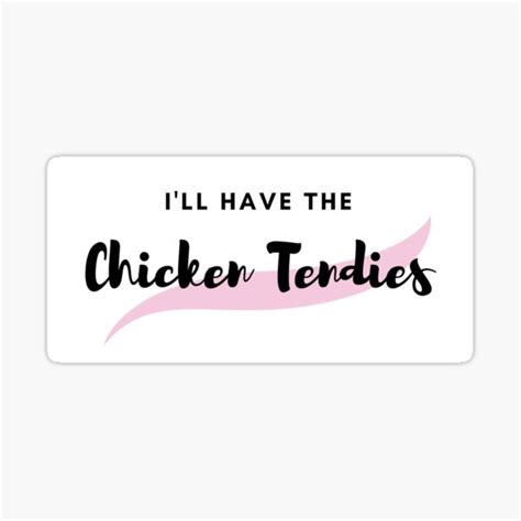 "chicken tenders" Sticker for Sale by sidhildee | Redbubble