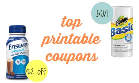 Top Printable Coupons | Bounty & More :: Southern Savers