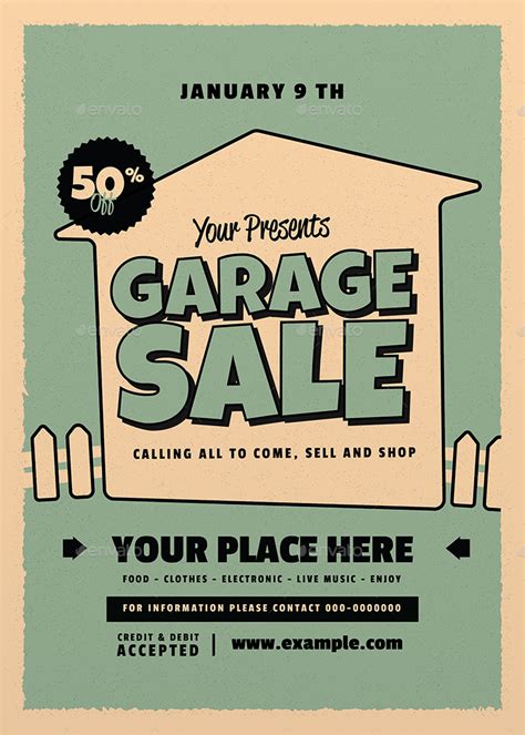 Retro Garage Sale Flyer by guper | GraphicRiver