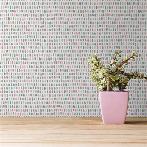 A delightful wallpaper print in duck egg and pink from the Imaginarium Wallpaper Collection. Go ...