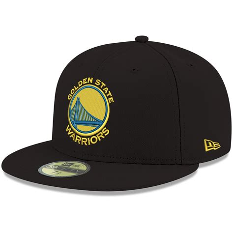 Men's Golden State Warriors New Era Black Official Team Color 59FIFTY Fitted Hat