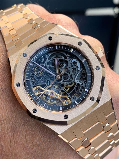 AUDEMARS PIGUET ROYAL OAK ROSE GOLD SKELETON 15407OR - Carr Watches