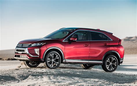 Download wallpapers Mitsubishi Eclipse Cross, 2018, red crossover, new cars, Mitsubishi, 4k ...