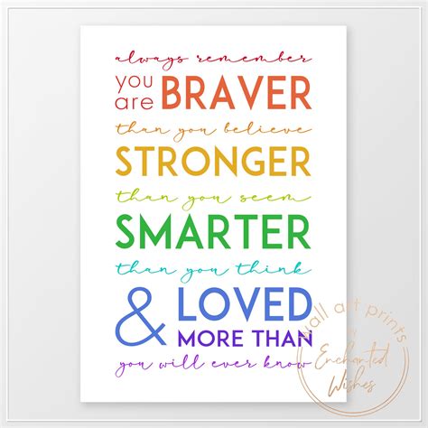 Always Remember You Are Quote Print - Printable Wall Art, or Printed