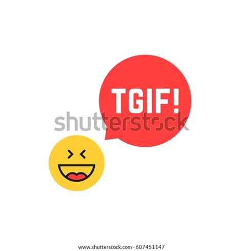 Emoji Tgif Logo Like Thank God Stock Vector (Royalty Free) 607451147