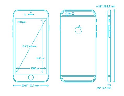 Apple iPhone 6S Plus (9th Gen) - 2015 Dimensions & Drawings ...