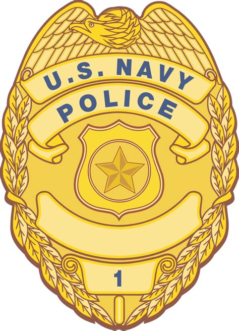 Navy Gold Police Badge Magnet