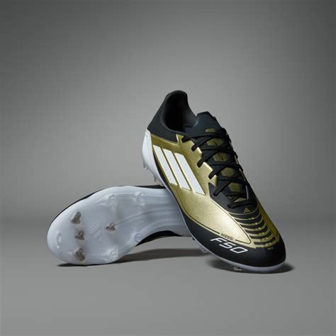 Football Boots - Messi F50 League Firm/Multi-Ground Boots - Gold ...