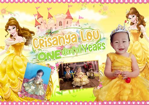 Disney Princess sample Tarpaulin Template for First Birthday