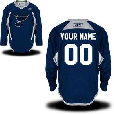 Reebok St. Louis Blues Men's Practice Team Custom Jersey - Navy Blue ...