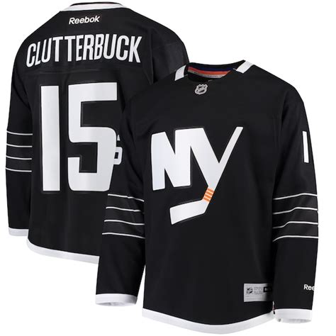 Men's New York Islanders Cal Clutterbuck Reebok Black Alternate Premier ...