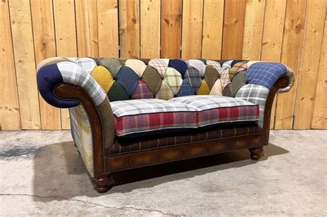 2 Seater Cotswold Patchwork Chesterfield Sofa | Stock