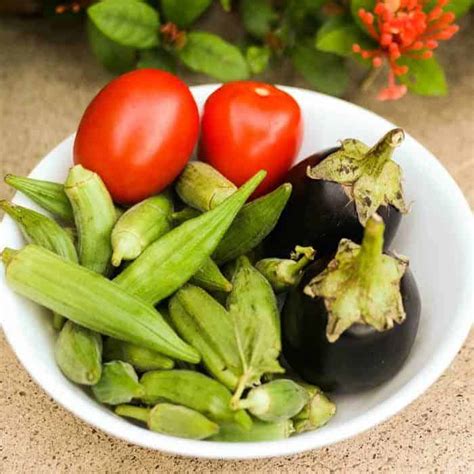 Curried Okra and Eggplant