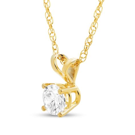 1/3 CT. Diamond Solitaire Pendant in 14K Gold | Zales Outlet