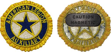 Magnetic Embroidered Auxiliary Emblem Patch - American Legion Flag & Emblem