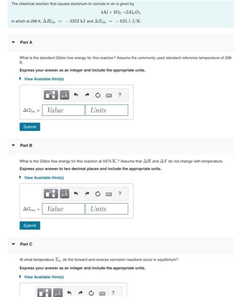 Solved The chemical reaction that causes aluminum to corrode | Chegg.com