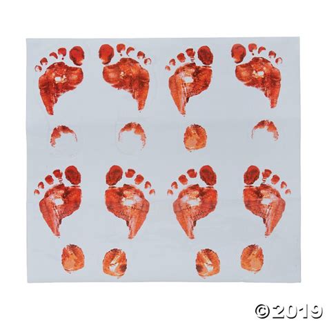 Bloody Footprints Halloween Floor Decals (1 Roll(s)) | GlowUniverse.com