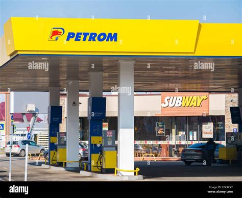 Bucharest, Romania - 03.13.2021: Petrom gas and fuel station in the ...