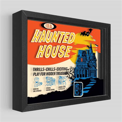 Haunted House Board Game Shadowbox Art | Artovision