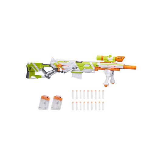 NERF Longstrike Modulus Toy Blaster with Barrel Extension, Bipod ...