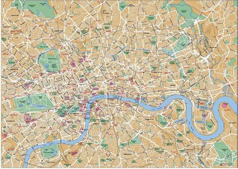 London downtown map. London EPS Illustrator Vector Maps | Order and download London downtown map ...