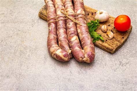 Premium Photo | Raw pork sausage