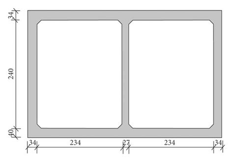 Model utility tunnel cross section (mm). | Download Scientific Diagram