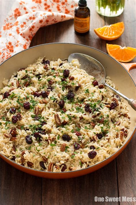 Cranberry-Orange Rice Pilaf - One Sweet Mess