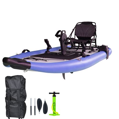 11' Inflatable Pedal Fishing Sup Kayaks With Pedals Foot Pedal Driven ...