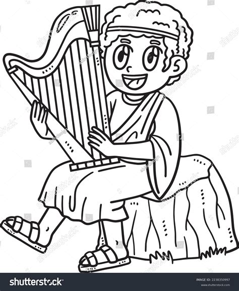 King David Harp Coloring Pages