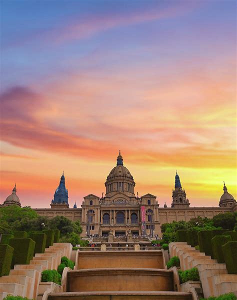 The Palau Nacional, or National Palace, in Barcelona, Spain Photograph ...