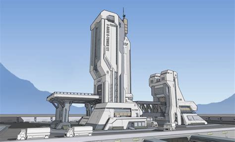 ArtStation - E-Base Command Centre, Earl Lan | Scifi building ...