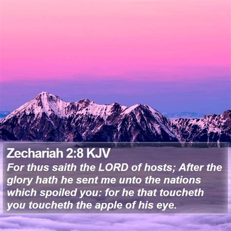 Zechariah 2:8 KJV Bible Verse Images