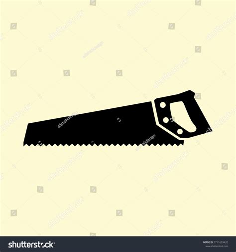 Hand Saw Silhouette Vector Design Stock Vector (Royalty Free) 1711693420