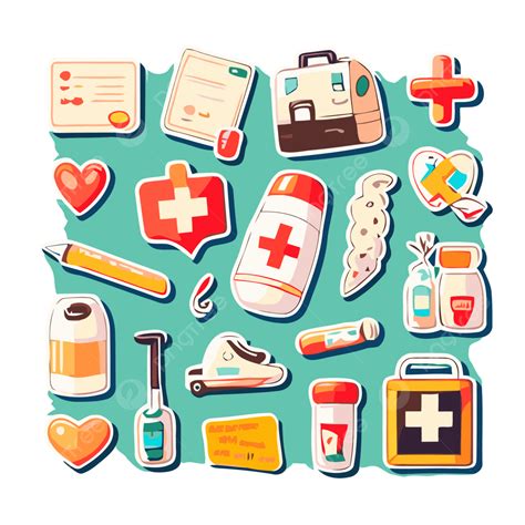 Medical Cartoon Icons Vector Clipart, Cartoon Clipart, Medical Clipart, Medical Supplies PNG and ...