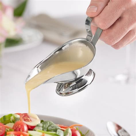 Choice 3 oz. Stainless Steel Gravy Boat