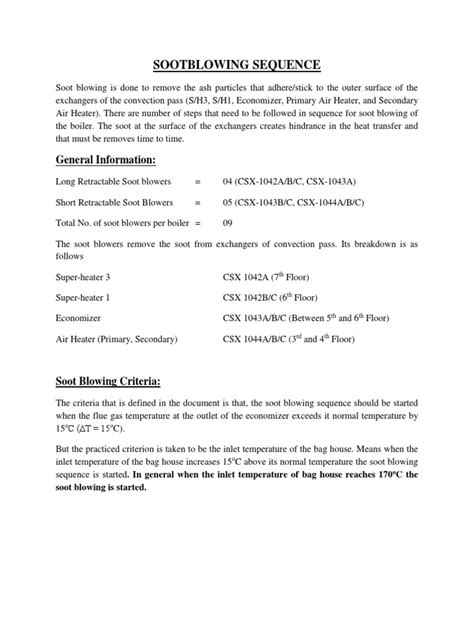 Sootblowing Sequence & Troubleshooting | PDF | Valve | Hvac