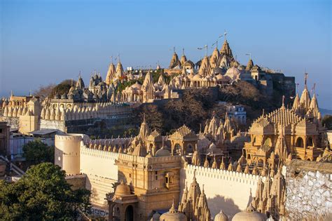 Jain Temples of Palitana located on Shatrunjaya Hill, Bhavnagar, Gujarat. Shatrunjaya is the ...